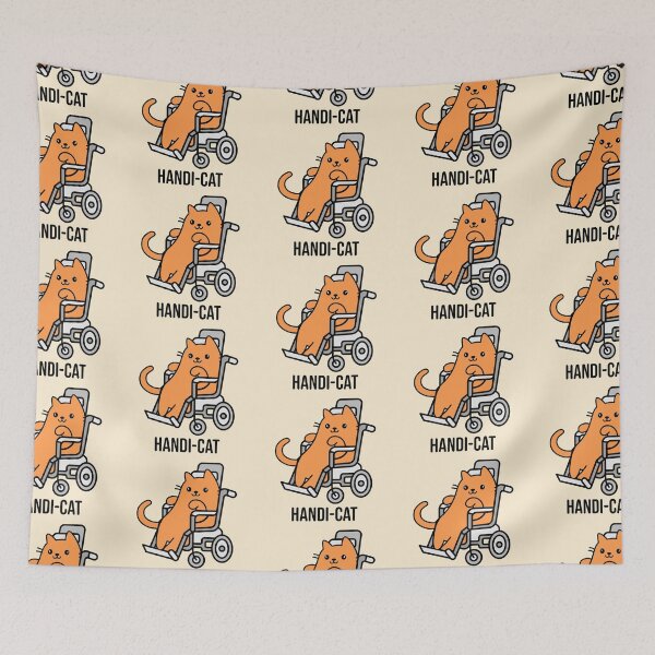 Item preview, Cute Handi-Cat Design, Disabled Orange Cat in a Wheelchair designed and sold by SteamParliament.