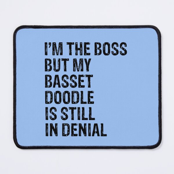 Artikelvorschau, Ich bin der Boss, aber Basset Doodle leugnet immer noch entworfen und verkauft von Guarddogdrive.