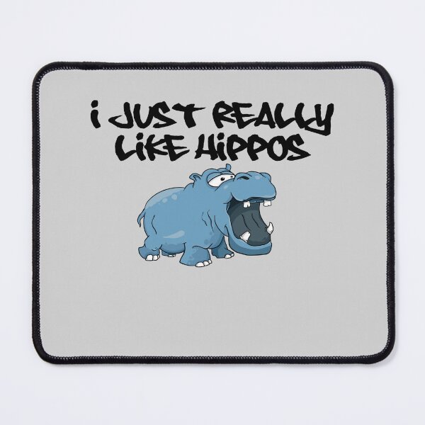 Item preview, I Really like Hippos, blue hippo - light background designed and sold by shadowthor.