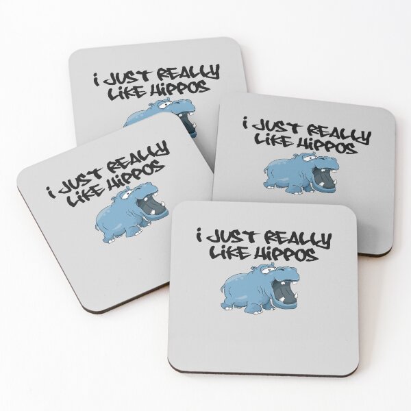 Item preview, I Really like Hippos, blue hippo - light background designed and sold by shadowthor.