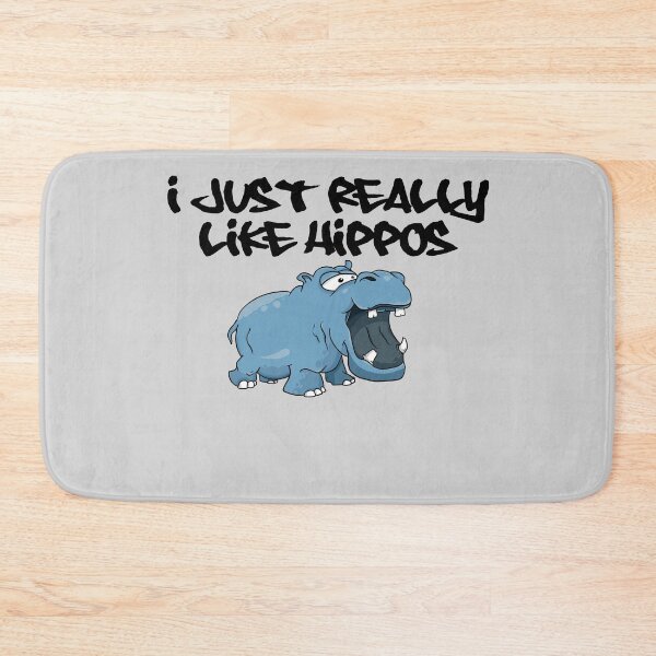 Item preview, I Really like Hippos, blue hippo - light background designed and sold by shadowthor.