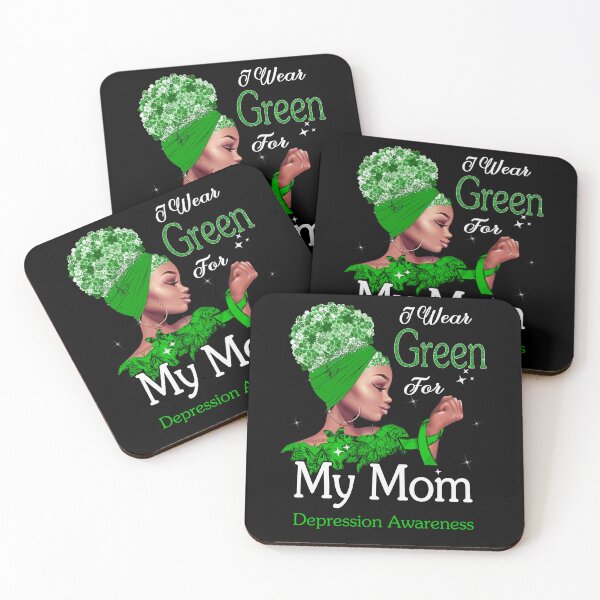 Item preview, Depression Awareness Black Girl I Wear Green For My Mom designed and sold by tenjun16.