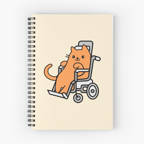 Item preview, Cute/Kawaii Disabled Orange Cat in a Wheelchair for Disability Community designed and sold by SteamParliament.