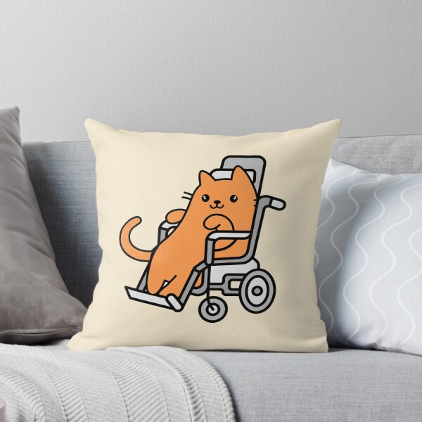 Item preview, Cute/Kawaii Disabled Orange Cat in a Wheelchair for Disability Community designed and sold by SteamParliament.