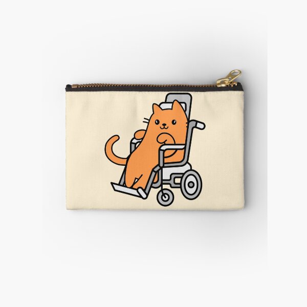 Item preview, Cute/Kawaii Disabled Orange Cat in a Wheelchair for Disability Community designed and sold by SteamParliament.