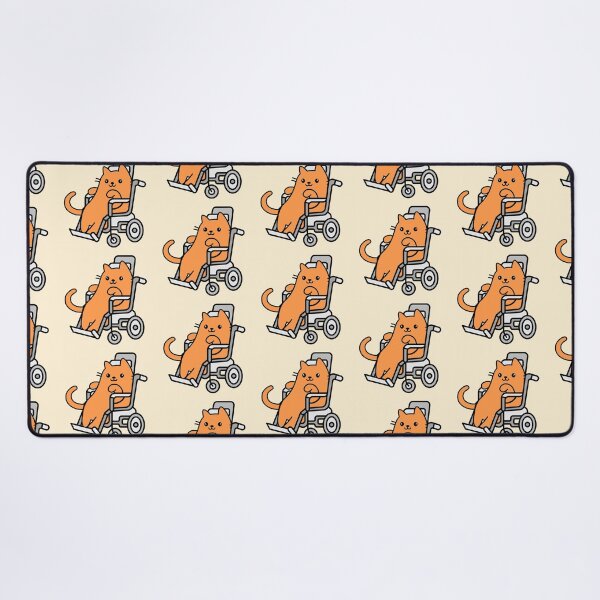 Item preview, Cute/Kawaii Disabled Orange Cat in a Wheelchair for Disability Community designed and sold by SteamParliament.