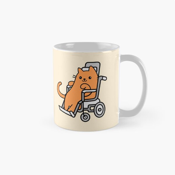 Item preview, Cute/Kawaii Disabled Orange Cat in a Wheelchair for Disability Community designed and sold by SteamParliament.
