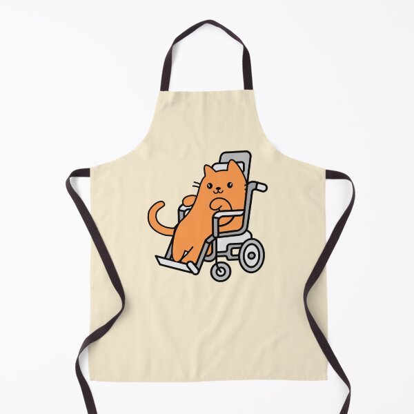 Item preview, Cute/Kawaii Disabled Orange Cat in a Wheelchair for Disability Community designed and sold by SteamParliament.