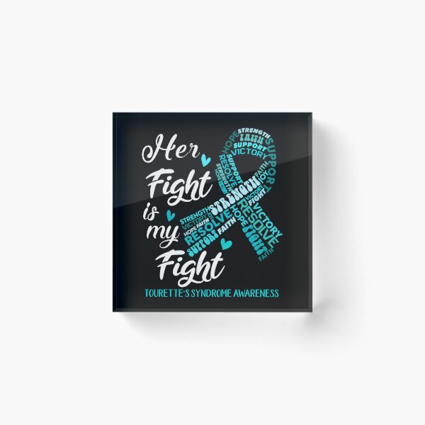 Item preview, Tourette's Syndrome Warrior, Her Fight is my Fight Tourette's Syndrome Awareness designed and sold by Greggwillard.