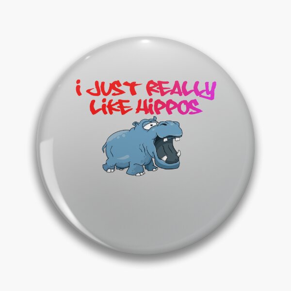 Item preview, I Really like Hippos, blue hippo - Coloured text designed and sold by shadowthor.