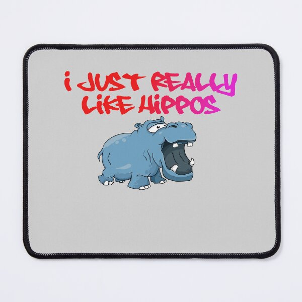 Item preview, I Really like Hippos, blue hippo - Coloured text designed and sold by shadowthor.