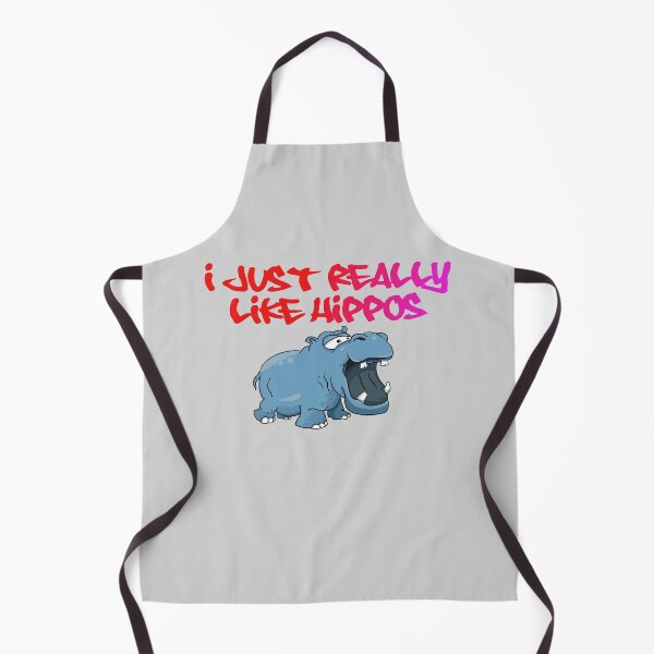 Item preview, I Really like Hippos, blue hippo - Coloured text designed and sold by shadowthor.