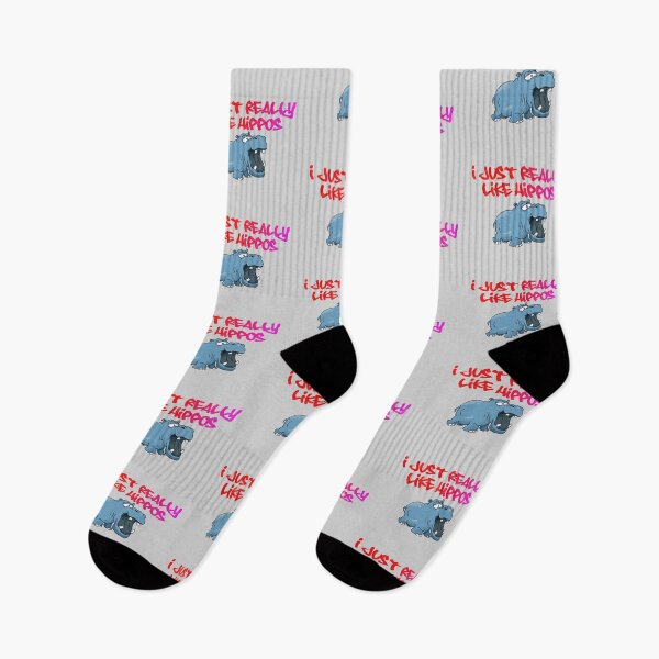Item preview, I Really like Hippos, blue hippo - Coloured text designed and sold by shadowthor.