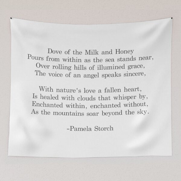 Item preview, Dove of the Milk and Honey Poem Black and White Writer's Edition designed and sold by Pamela Storch.