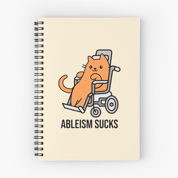 Item preview, Cute/Kawaii Ableism Sucks Design, Disabled Orange Cat in a Wheelchair designed and sold by SteamParliament.