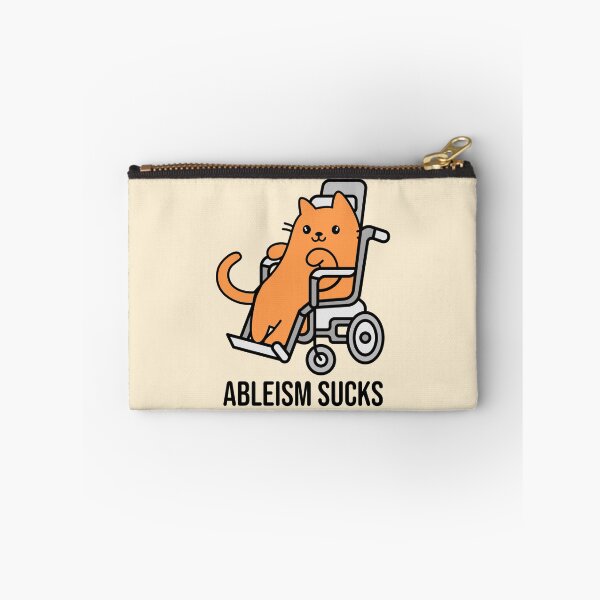 Item preview, Cute/Kawaii Ableism Sucks Design, Disabled Orange Cat in a Wheelchair designed and sold by SteamParliament.