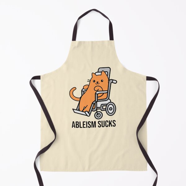 Item preview, Cute/Kawaii Ableism Sucks Design, Disabled Orange Cat in a Wheelchair designed and sold by SteamParliament.