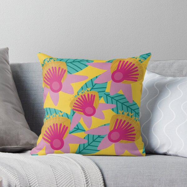 Item preview, Tropical yellow floral nature pattern- big flowers and leaves designed and sold by mwangadesign.
