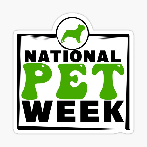 "National Pet Week." Sticker by MostaDesigns Redbubble