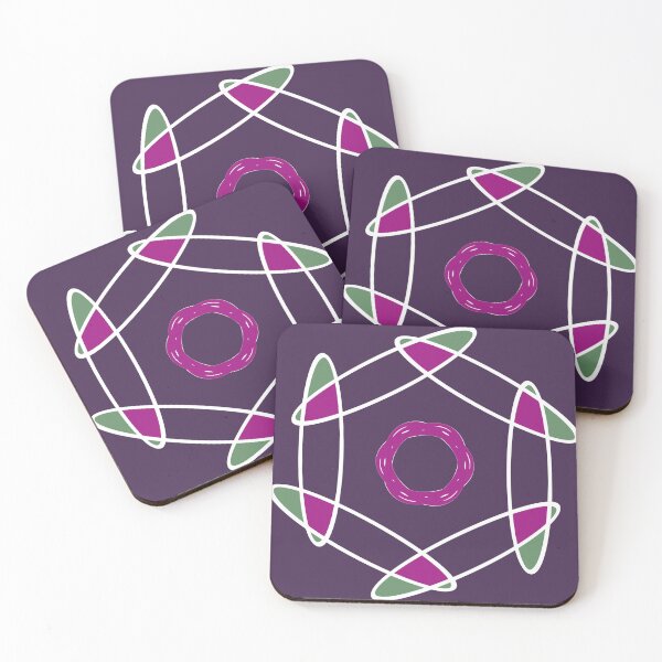 Item preview, Purple, Pink, and Green Ovals and a Ring Pattern, EZonTheI designed and sold by EZonThei.