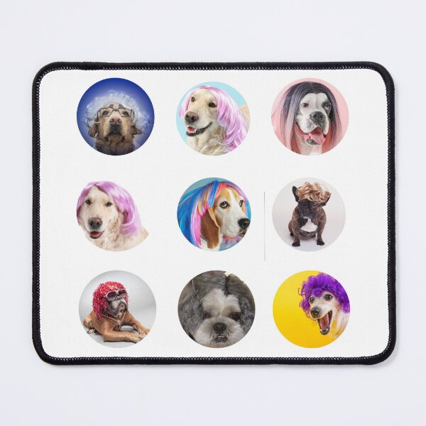 Item preview, Doggo With Wig / Funny Dog Pictures and Cute Dog Images For Dog Lovers designed and sold by haRexia.
