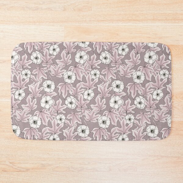 Item preview, Anemones and ivy leaves pattern pink designed and sold by RoseMaryWP.