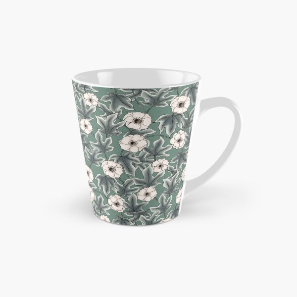 Item preview, Anemones and ivy leaves pattern green designed and sold by RoseMaryWP.