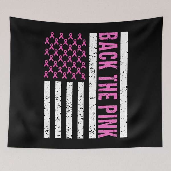 Item preview, Back The Pink Breast Cancer Awareness Flag designed and sold by BoriJanis.