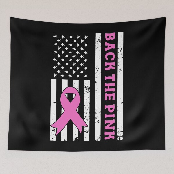 Item preview, Back The Pink Ribbon Flag Breast Cancer Awareness designed and sold by BoriJanis.