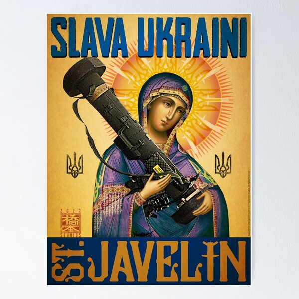 Item preview, "St. Javelin of Ukraine" designed and sold by Hashimoto Studios.