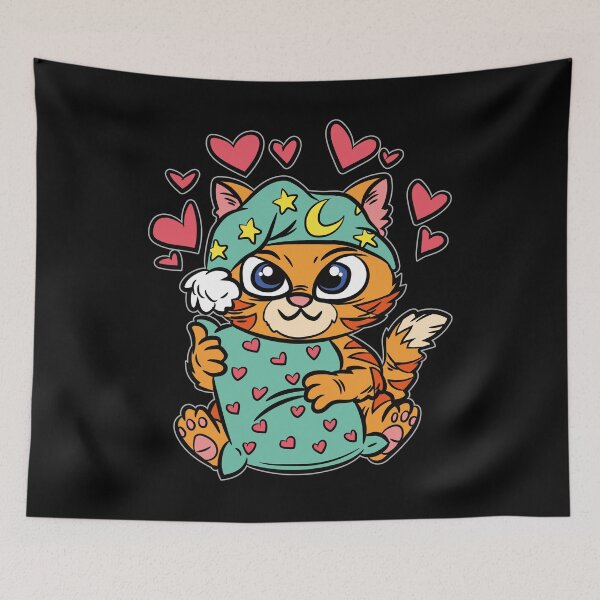Item preview, Sleepy Cat Pjamas Bodysuit Nightshirt Kitty designed and sold by Moonpie90.