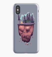 Floating Island with Aurora Borealis iPhone Case