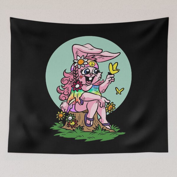 Item preview, Groovy Hippie Bunny Girl designed and sold by Moonpie90.