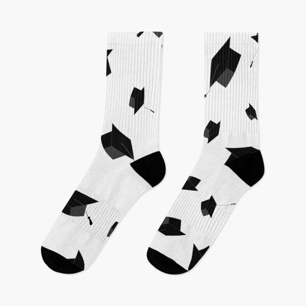 Item preview, Black and White Graduation Themed Seamless Pattern designed and sold by silviaol.