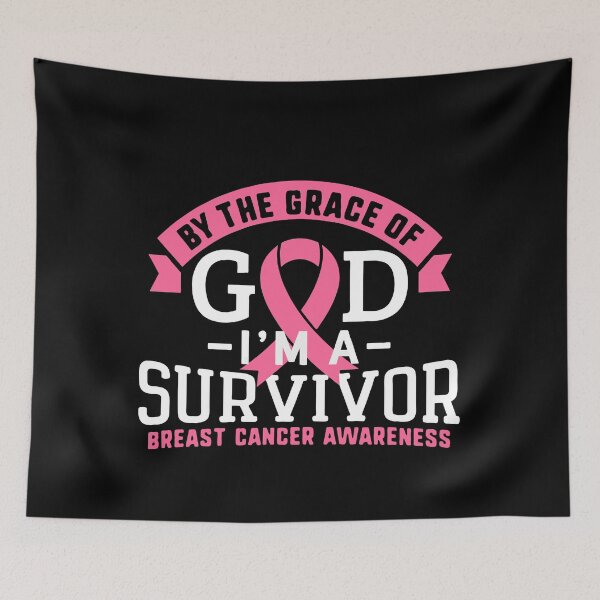 Item preview, Breast Cancer Survivor Support Pink Ribbon Grace God designed and sold by BoriJanis.