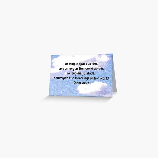 SHANTDEVA'S VOW Greeting Card
