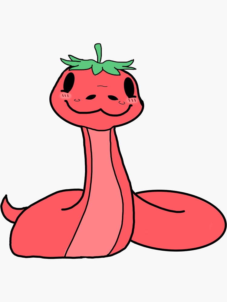 "Strawberry Snake" Sticker for Sale by AnnieBooth Redbubble