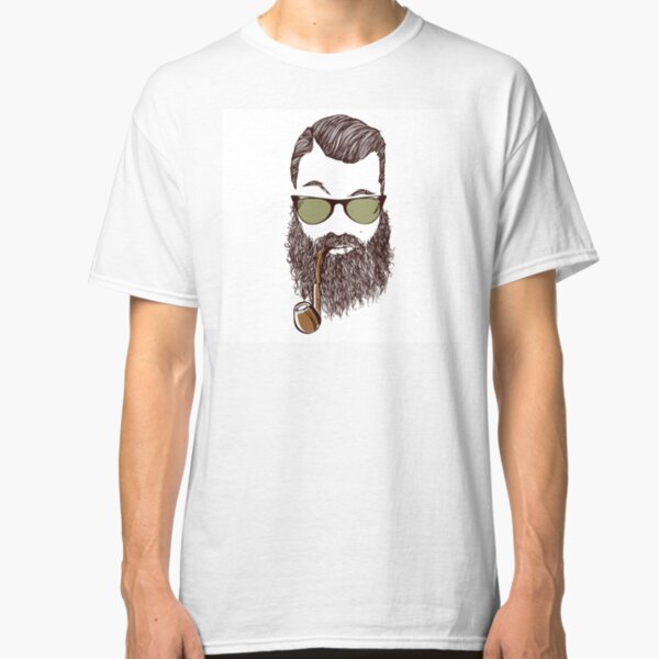 Beard Pipe Bearding T-Shirt Smart Stylish Beard Quality Xmas Christmas Gift tee