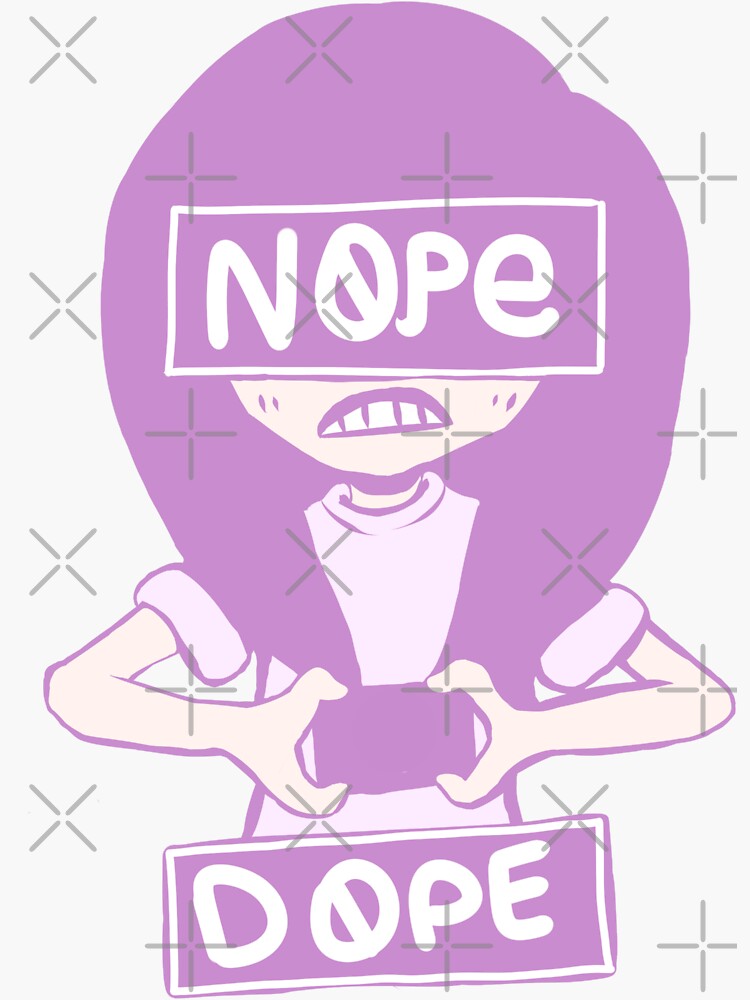 "dope or nope ,Logo Dope or Nope YouTubers" Sticker by BERDOFRENZY ...