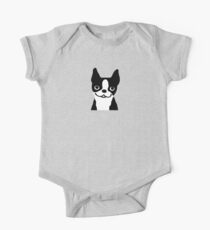 Boston Terrier Smiling Face One Piece - Short Sleeve
