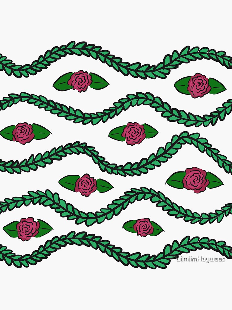 "Vines and Flowers" Sticker by LiimiimHaywaas Redbubble