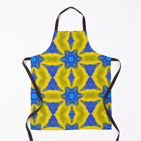 Item preview, Blue and yellow abstract psychedelic floral design designed and sold by Coexist In Tee's .
