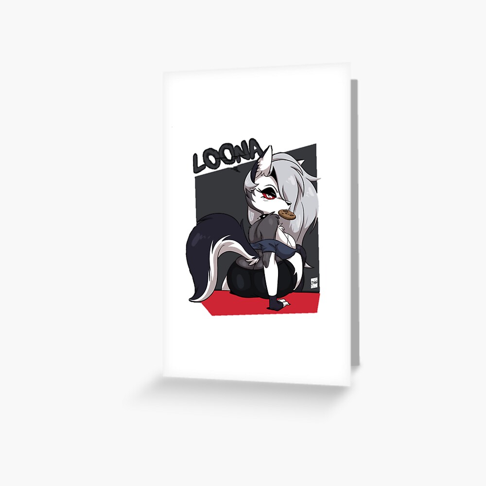 Helluva Boss Loona Greeting Card For Sale By Animstickers Redbubble