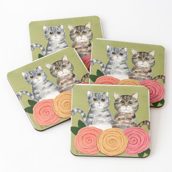 Item preview, A pair of kitties designed and sold by Mahli's  Artful Whimsy.