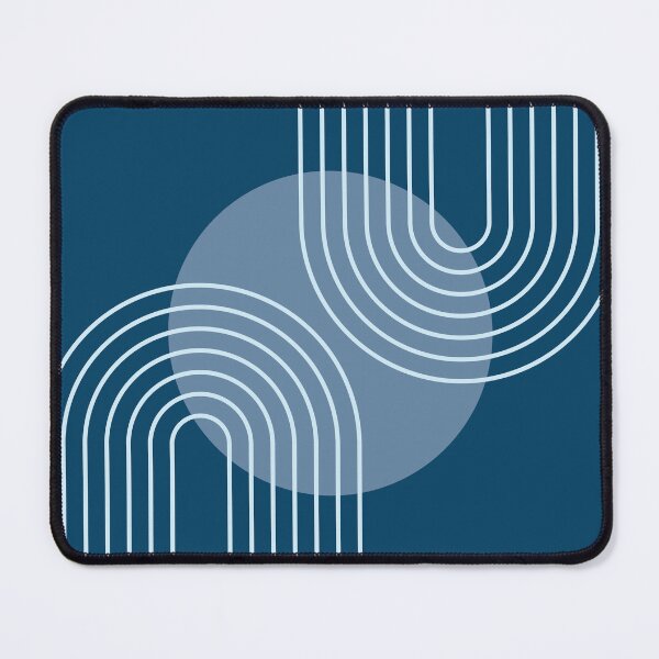 Item preview, Mid Century Modern Geometric 180 in Midnight Blue Shades designed and sold by nineFlorals.