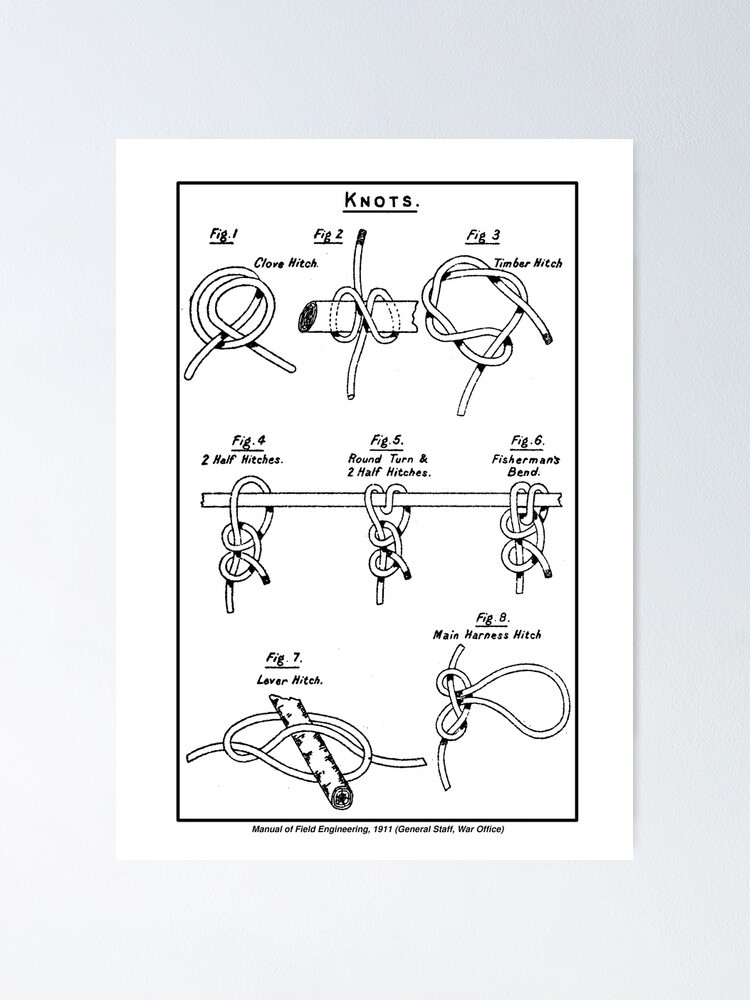 Vintage Knots and Lashings, #2 Poster for Sale by TheMessWebley