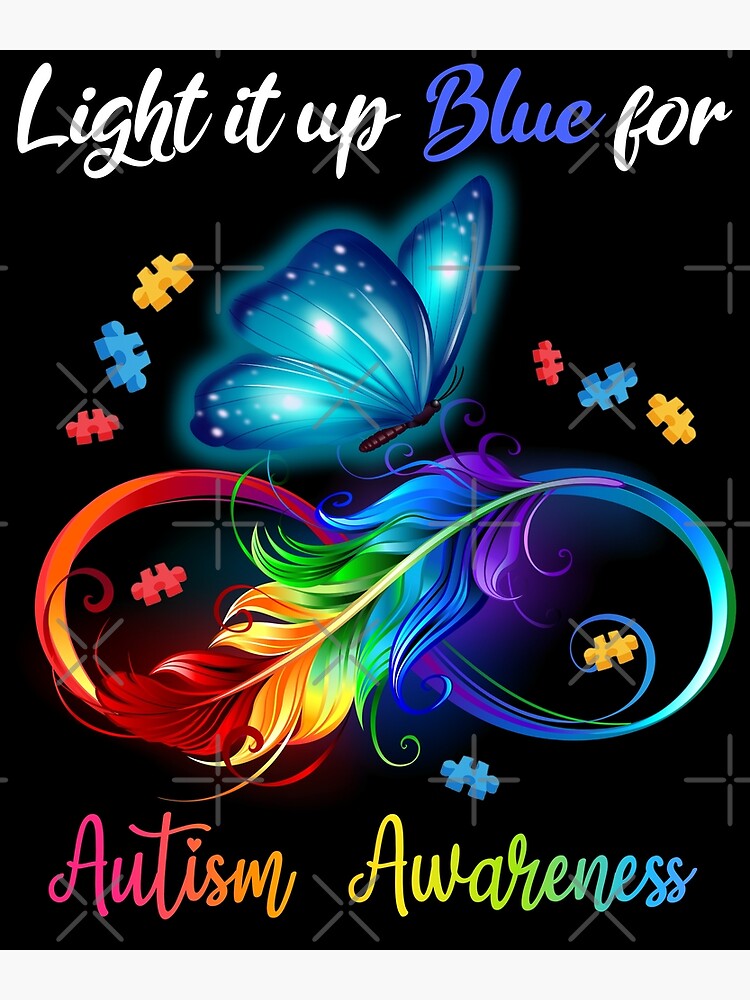 Lámina Metálica Enciéndalo Azul Para El Autismo Símbolo Del Infinito Lámina Metálica Enciéndalo Azul Para El Autismo Símbolo Del Infinito