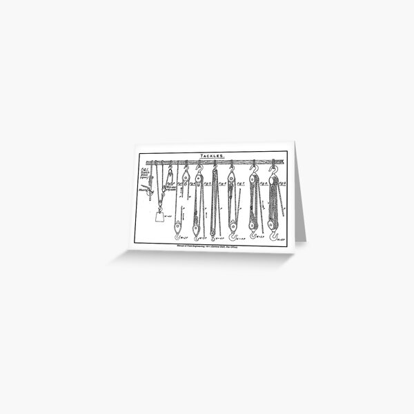 Vintage Knots and Lashings; #5 Tackles Greeting Card