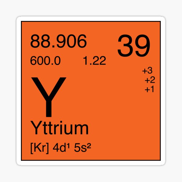 Yttrium Sticker