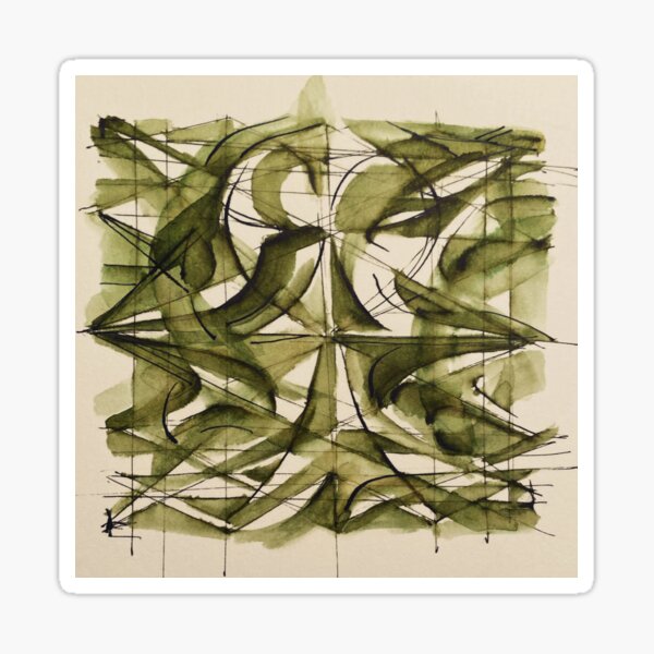 geometric sketch Sticker